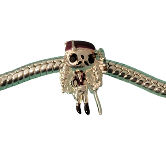🎆Sterling Silver 925 Jack Sparrow Pirates of the Caribbean Bracelet Charm - Picture 4 of 5
